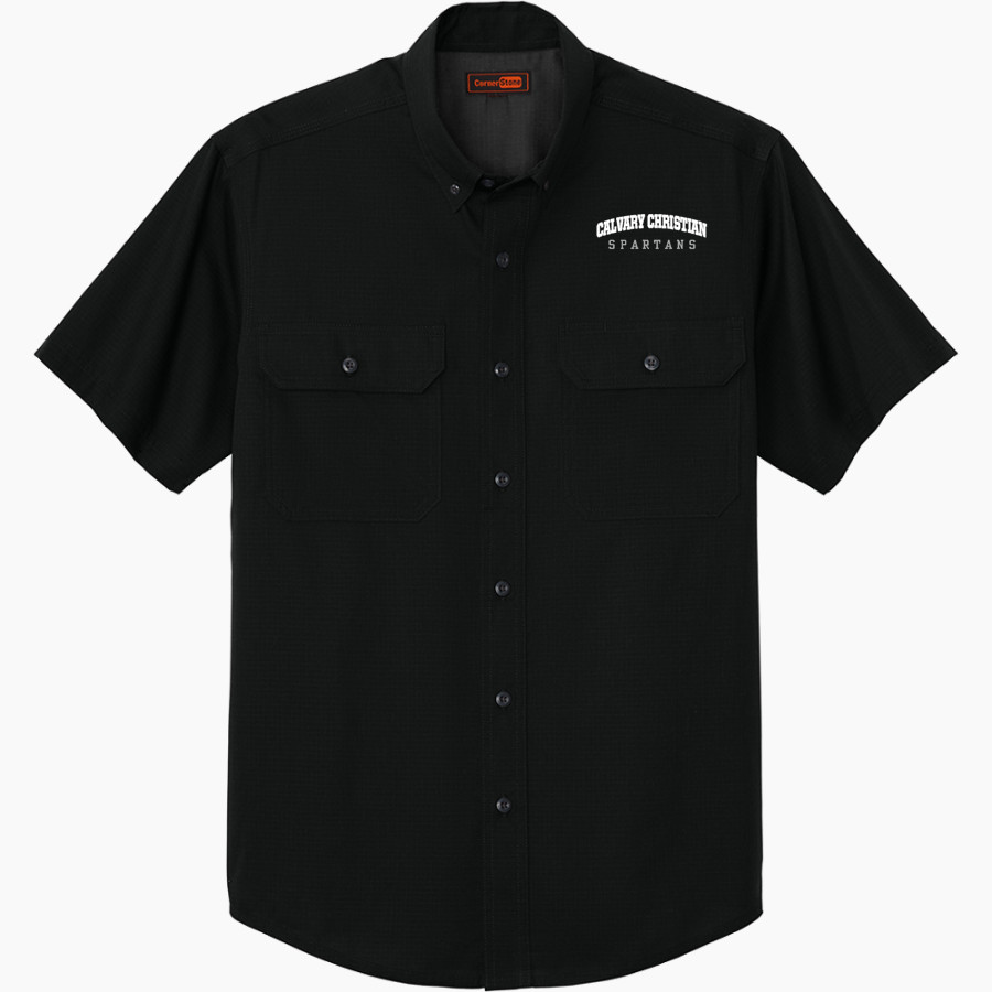 Calvary Christian Spartans <span class="pdp-name-mascot">Calvary Christian Spartans</span> CornerStone Men's Short Sleeve Select Ripstop Shirt