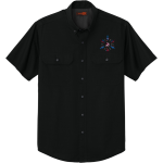 Math & Science Academy Dragons <span class="pdp-name-mascot">Math & Science Academy Dragons</span> CornerStone Men's Short Sleeve Select Ripstop Shirt Front Thumbnail