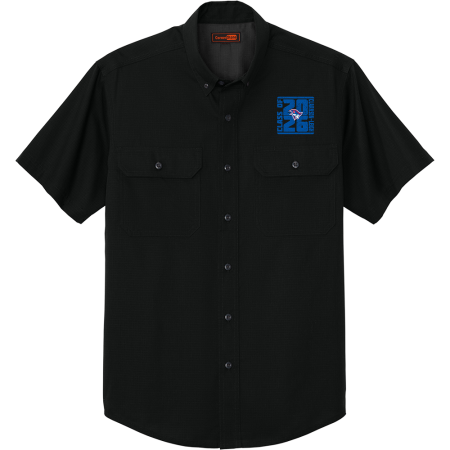 Clarkson-Leigh Patriots <span class="pdp-name-mascot">Clarkson-Leigh Patriots</span> CornerStone Men's Short Sleeve Select Ripstop Shirt