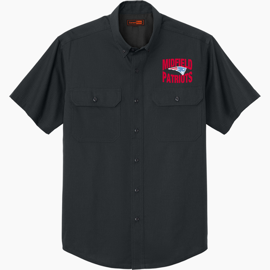 MIDFIELD HIGH SCHOOL PATRIOTS CornerStone Men's Short Sleeve Select Ripstop Shirt