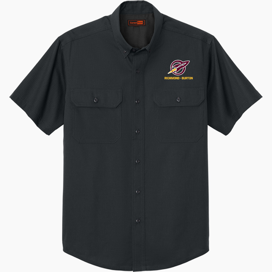 RICHMOND-BURTON HIGH SCHOOL ROCKETS CornerStone Men's Short Sleeve Select Ripstop Shirt