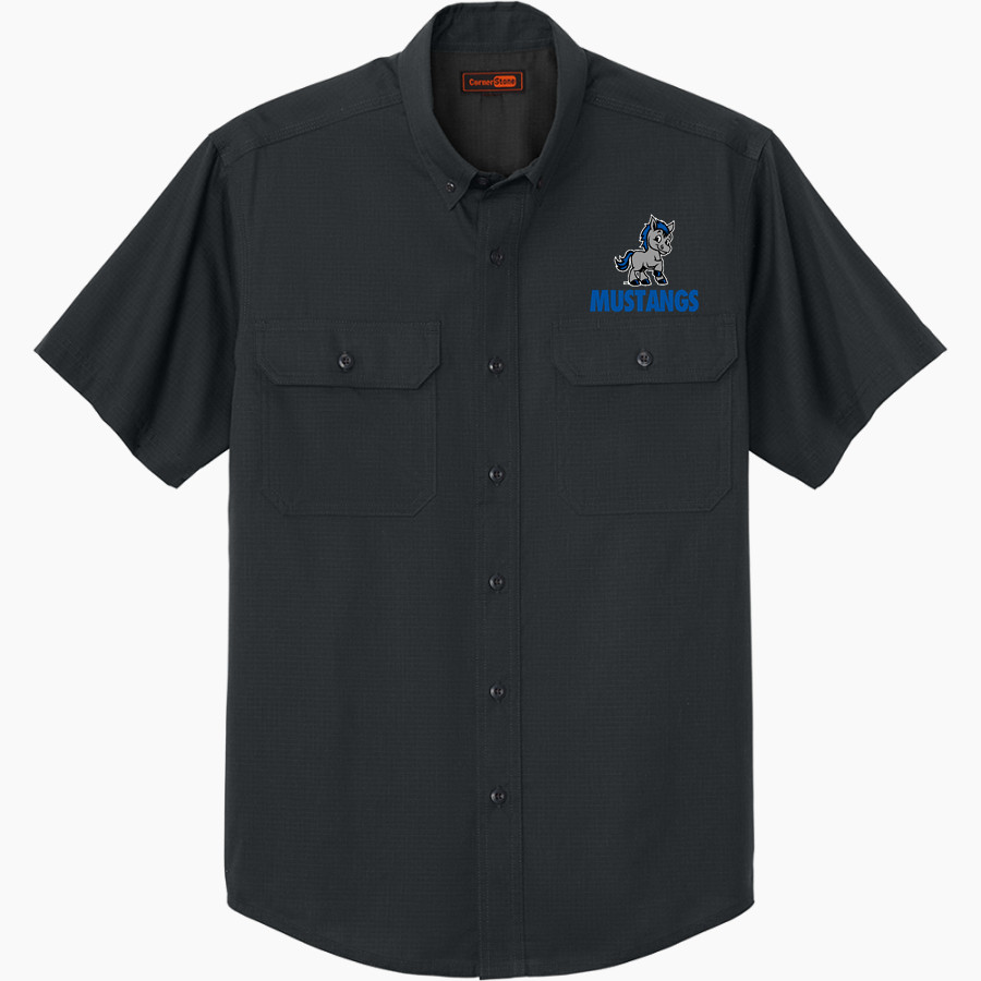 MacArthur Elementary Mustangs CornerStone Men's Short Sleeve Select Ripstop Shirt