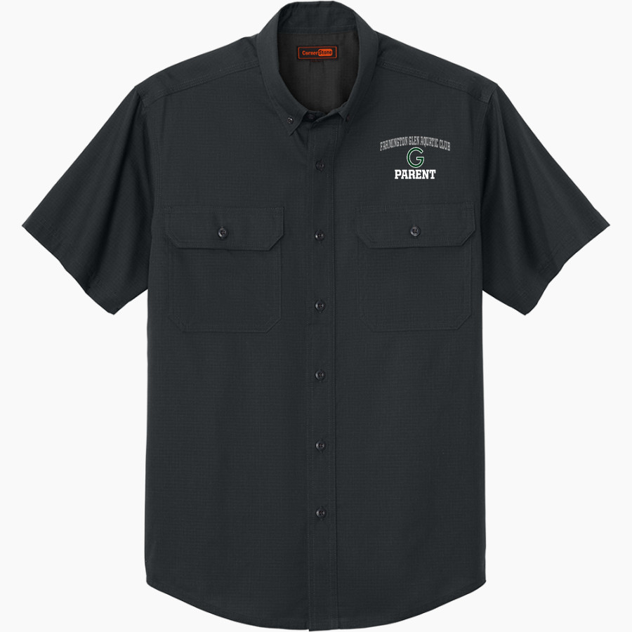 Farmington Glen Aquatic Club CornerStone Men's Short Sleeve Select Ripstop Shirt