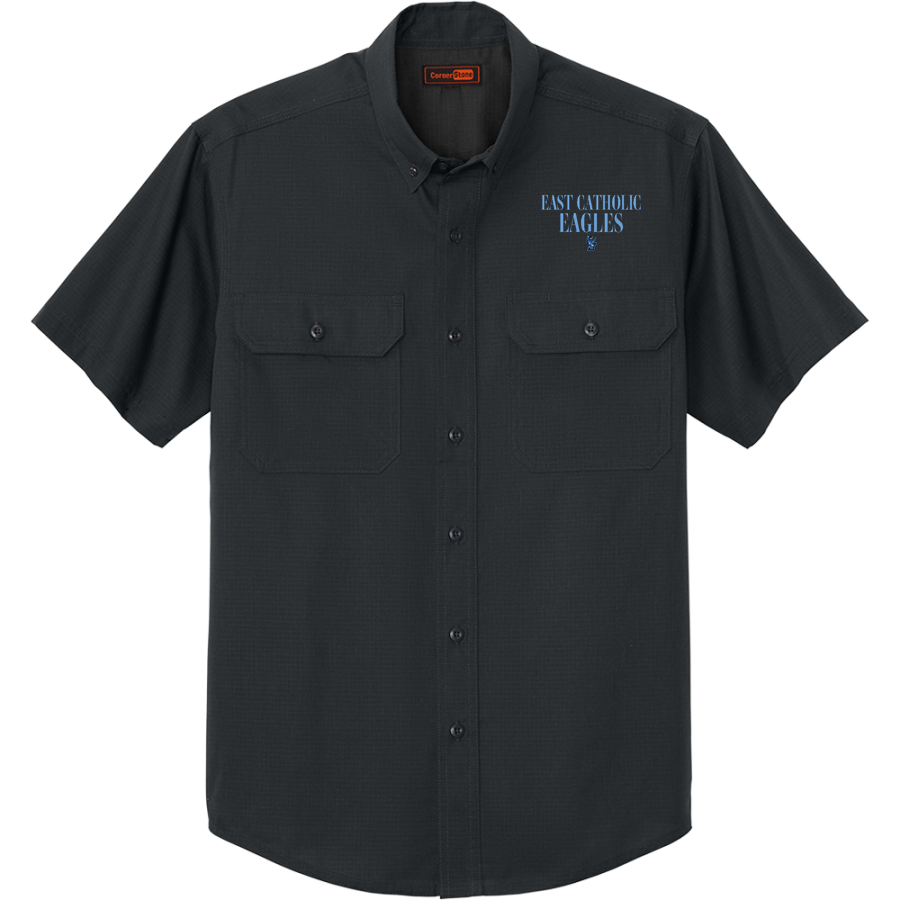 EAST CATHOLIC EAGLES ONLINE STORE <span class="pdp-name-mascot">EAST EAGLES</span> CornerStone Men's Short Sleeve Select Ripstop Shirt