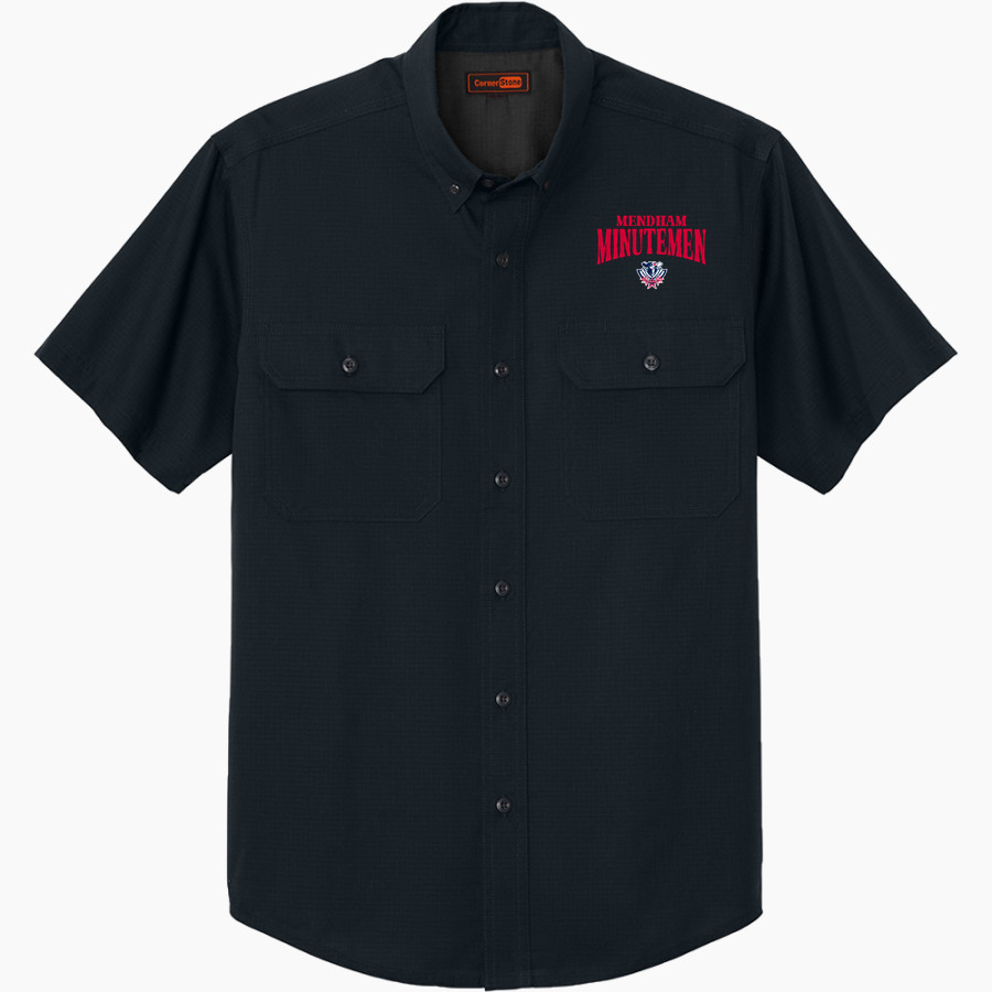MENDHAM HIGH SCHOOL MINUTEMEN CornerStone Men's Short Sleeve Select Ripstop Shirt