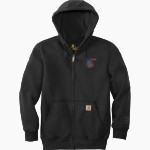 NOTTINGHAM HIGH SCHOOL BULLDOGS Carhartt Men's Rain Defender Paxton Heavyweight Hooded Zip-Front Sweatshirt Front Thumbnail