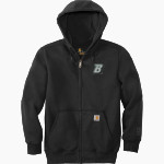 Binghamton University <span class="pdp-name-mascot">Binghamton Bearcats</span> Carhartt Men's Rain Defender Paxton Heavyweight Hooded Zip-Front Sweatshirt Front Thumbnail