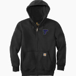 Trevecca University Trojans Carhartt Men's Rain Defender Paxton Heavyweight Hooded Zip-Front Sweatshirt Front Thumbnail