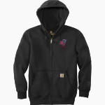Bluefield University Sideline Store <span class="pdp-name-mascot">Bluefield University</span> Carhartt Men's Rain Defender Paxton Heavyweight Hooded Zip-Front Sweatshirt Front Thumbnail