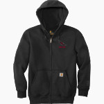 Browns River Falcons Carhartt Men's Rain Defender Paxton Heavyweight Hooded Zip-Front Sweatshirt Front Thumbnail