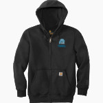 Frankel Jewish Academy Jaguars official sideline store <span class="pdp-name-mascot">Frankel Jewish Academy Jaguars</span> Carhartt Men's Rain Defender Paxton Heavyweight Hooded Zip-Front Sweatshirt Front Thumbnail