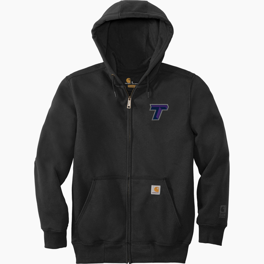 Trevecca University Trojans Carhartt Men's Rain Defender Paxton Heavyweight Hooded Zip-Front Sweatshirt