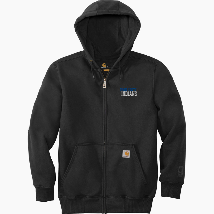 Towns County Indians Carhartt Men's Rain Defender Paxton Heavyweight Hooded Zip-Front Sweatshirt