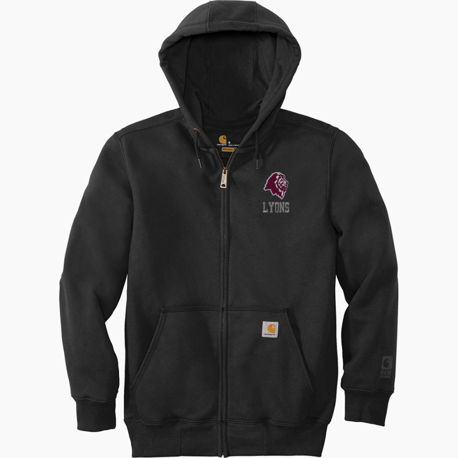LYONS CENTRAL HIGH SCHOOL LIONS <span class="pdp-name-mascot">LYONS LIONS</span> Carhartt Men's Rain Defender Paxton Heavyweight Hooded Zip-Front Sweatshirt