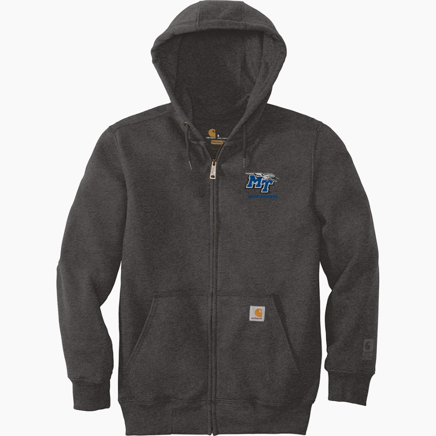 MTSU Blue Raiders <span class="pdp-name-mascot">MTSU Blue Raiders</span> Carhartt Men's Rain Defender Paxton Heavyweight Hooded Zip-Front Sweatshirt