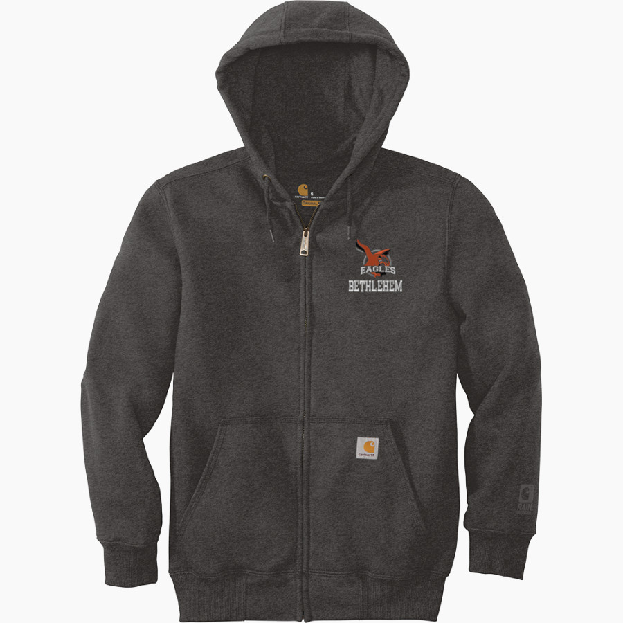 Bethlehem Eagles official sideline store <span class="pdp-name-mascot">Bethlehem Eagles</span> Carhartt Men's Rain Defender Paxton Heavyweight Hooded Zip-Front Sweatshirt