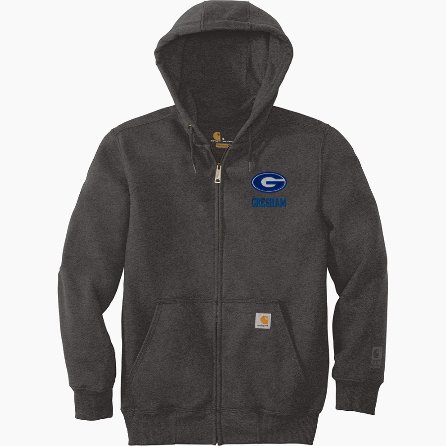 Gresham Gophers Carhartt Men's Rain Defender Paxton Heavyweight Hooded Zip-Front Sweatshirt