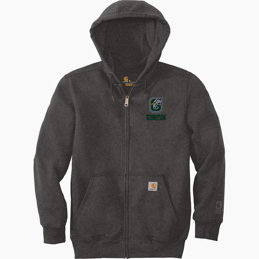Gunston Herons Carhartt Men's Rain Defender Paxton Heavyweight Hooded Zip-Front Sweatshirt