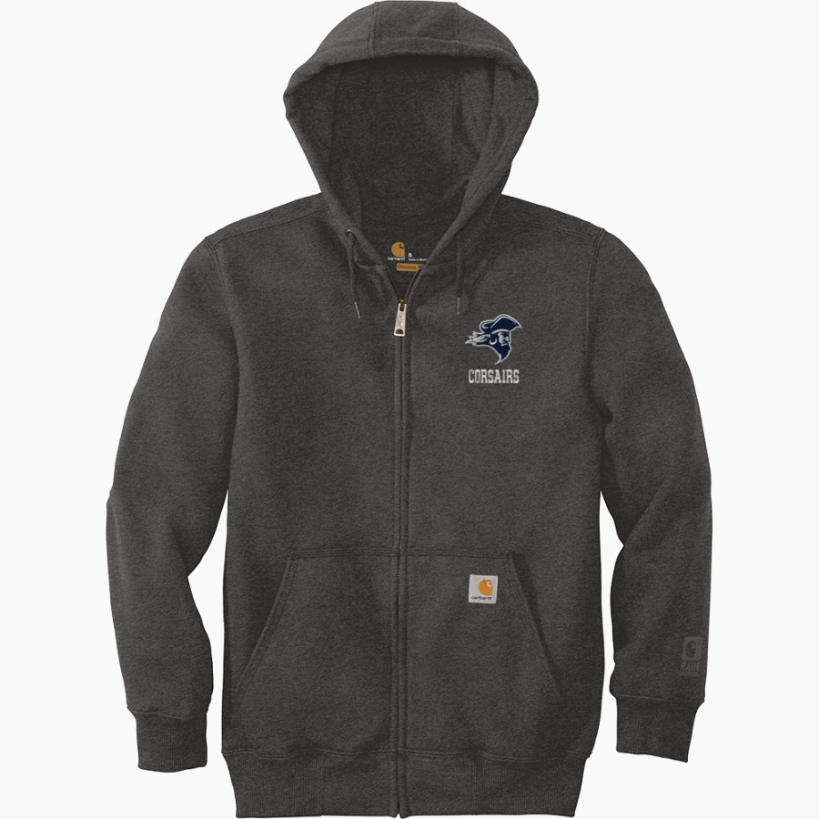 Santa Monica Corsairs <span class="pdp-name-mascot">Santa Monica College Corsairs</span> Carhartt Men's Rain Defender Paxton Heavyweight Hooded Zip-Front Sweatshirt