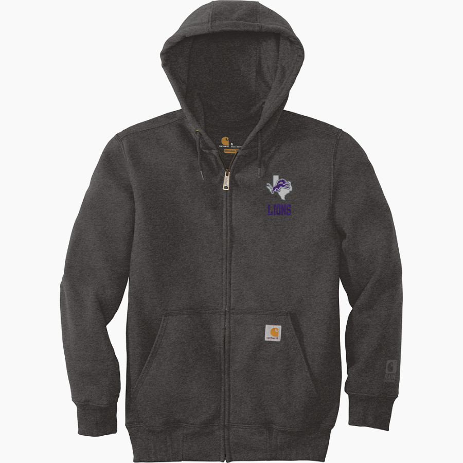 Johnson County Lions <span class="pdp-name-mascot">JOHNSON COUNTY SPORTS ASSOCIATION Lions</span> Carhartt Men's Rain Defender Paxton Heavyweight Hooded Zip-Front Sweatshirt
