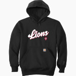 Bryn Athyn College The Official Store of the Lions Carhartt Men's Rain Defender Paxton Heavyweight Hooded Sweatshirt Front Thumbnail