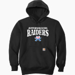 Jefferson Davis Raiders Carhartt Men's Rain Defender Paxton Heavyweight Hooded Sweatshirt Front Thumbnail