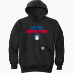 NORTH PINES CUBS Carhartt Men's Rain Defender Paxton Heavyweight Hooded Sweatshirt Front Thumbnail