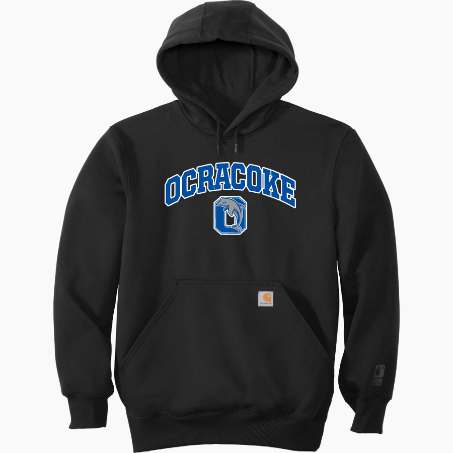 OCRACOKE SCHOOL DOLPHINS <span class="pdp-name-mascot">OCRACOKE DOLPHINS</span> Carhartt Men's Rain Defender Paxton Heavyweight Hooded Sweatshirt