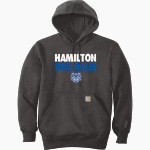 Hamilton Big Blue <span class="pdp-name-mascot">Hamilton Bull Dogs</span> Carhartt Men's Rain Defender Paxton Heavyweight Hooded Sweatshirt Front Thumbnail
