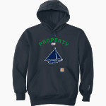 Chesapeake College Skipjacks Carhartt Men's Rain Defender Paxton Heavyweight Hooded Sweatshirt Front Thumbnail