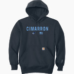 CIMARRON HIGH SCHOOL BLUEJAYS Carhartt Men's Rain Defender Paxton Heavyweight Hooded Sweatshirt Front Thumbnail