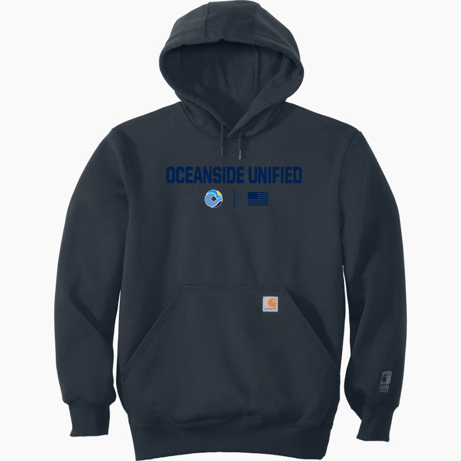 OCEANSIDE UNIFIED OCEANSIDE UNIFIED <span class="pdp-name-mascot">OCEANSIDE UNIFIED SCHOOL DISTRICT</span> Carhartt Men's Rain Defender Paxton Heavyweight Hooded Sweatshirt