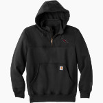 Browns River Falcons Carhartt Men's Rain Defender Paxton Heavyweight Hooded Zip Mock Sweatshirt Front Thumbnail