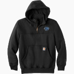 CROW HIGH SCHOOL Cougars Online Store <span class="pdp-name-mascot">CROW COUGARS</span> Carhartt Men's Rain Defender Paxton Heavyweight Hooded Zip Mock Sweatshirt Front Thumbnail