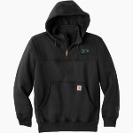 Folsom Lake Falcons Carhartt Men's Rain Defender Paxton Heavyweight Hooded Zip Mock Sweatshirt Front Thumbnail