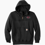 WILMOT UNION HIGH SCHOOL PANTHERS <span class="pdp-name-mascot">WILMOT PANTHERS</span> Carhartt Men's Rain Defender Paxton Heavyweight Hooded Zip Mock Sweatshirt Front Thumbnail