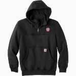 Illinois Athletic Director Association <span class="pdp-name-mascot">Illinois Athletic Director Association</span> Carhartt Men's Rain Defender Paxton Heavyweight Hooded Zip Mock Sweatshirt Front Thumbnail