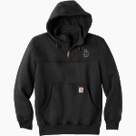 GULF BREEZE HIGH SCHOOL DOLPHINS Carhartt Men's Rain Defender Paxton Heavyweight Hooded Zip Mock Sweatshirt Front Thumbnail