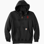 Steilacoom Sentinels Carhartt Men's Rain Defender Paxton Heavyweight Hooded Zip Mock Sweatshirt Front Thumbnail