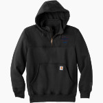 MIDLAND CHRISTIAN SCHOOL MUSTANGS <span class="pdp-name-mascot">MIDLAND MUSTANGS</span> Carhartt Men's Rain Defender Paxton Heavyweight Hooded Zip Mock Sweatshirt Front Thumbnail