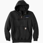 French-American School of New York - Online Store <span class="pdp-name-mascot">French-American School Sharks</span> Carhartt Men's Rain Defender Paxton Heavyweight Hooded Zip Mock Sweatshirt Front Thumbnail