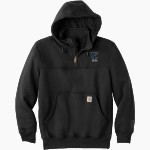 YARMOUTH HIGH SCHOOL CLIPPERS <span class="pdp-name-mascot">YARMOUTH CLIPPERS</span> Carhartt Men's Rain Defender Paxton Heavyweight Hooded Zip Mock Sweatshirt Front Thumbnail