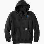 RICHLAND HIGH SCHOOL RAMS <span class="pdp-name-mascot">RICHLAND RAMS</span> Carhartt Men's Rain Defender Paxton Heavyweight Hooded Zip Mock Sweatshirt Front Thumbnail