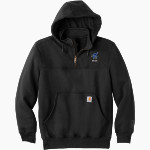 Junction City Blue Jays Carhartt Men's Rain Defender Paxton Heavyweight Hooded Zip Mock Sweatshirt Front Thumbnail