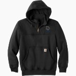 HIGHLAND PARK HIGH SCHOOL GIANTS Carhartt Men's Rain Defender Paxton Heavyweight Hooded Zip Mock Sweatshirt Front Thumbnail
