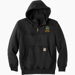 JUPITER HIGH SCHOOL WARRIORS <span class="pdp-name-mascot">JUPITER WARRIORS</span> Carhartt Men's Rain Defender Paxton Heavyweight Hooded Zip Mock Sweatshirt Front Thumbnail
