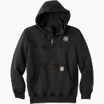 HYDRO-EAKLY HIGH SCHOOL BOBCATS Carhartt Men's Rain Defender Paxton Heavyweight Hooded Zip Mock Sweatshirt Front Thumbnail