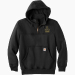 Manassas Park Cougars Carhartt Men's Rain Defender Paxton Heavyweight Hooded Zip Mock Sweatshirt Front Thumbnail