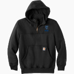 Towns County Indians Carhartt Men's Rain Defender Paxton Heavyweight Hooded Zip Mock Sweatshirt Front Thumbnail
