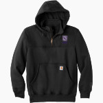 Ben Davis Giants Carhartt Men's Rain Defender Paxton Heavyweight Hooded Zip Mock Sweatshirt Front Thumbnail